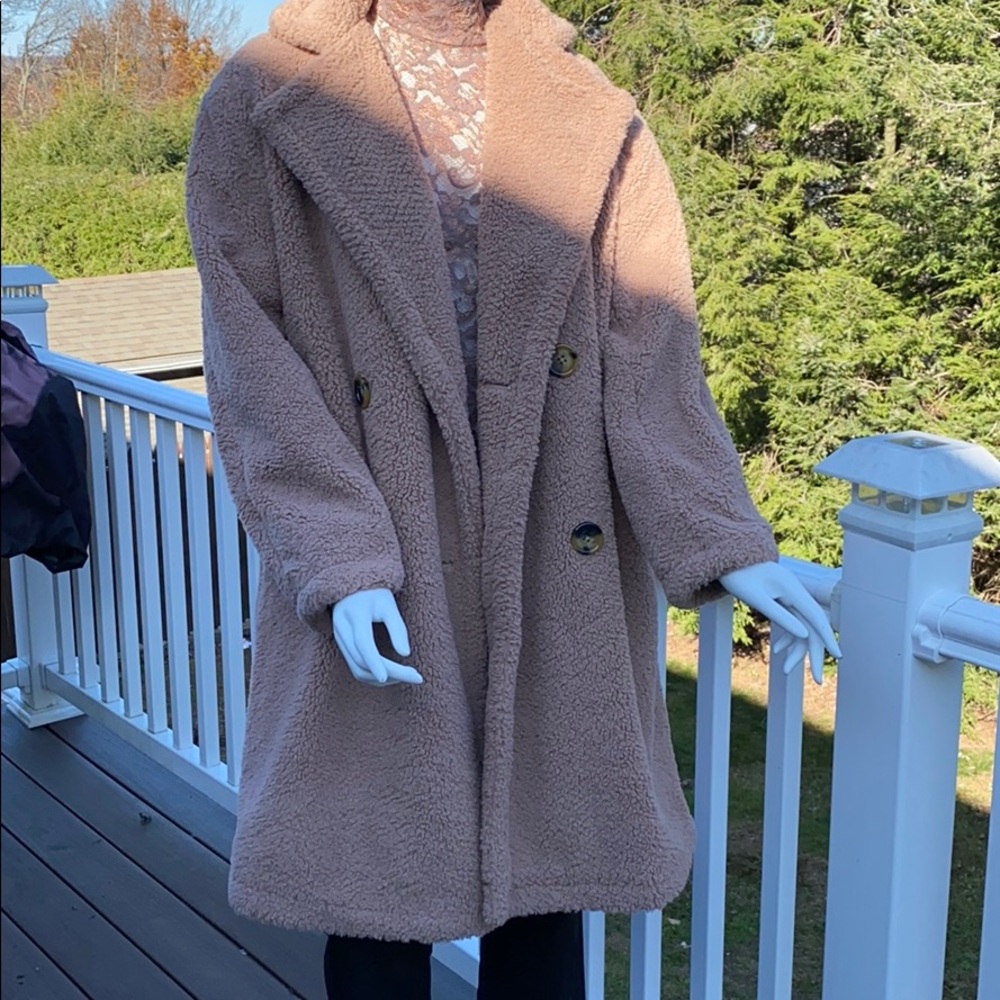 Urban Outfitters Sherpa Teddy Coat size S NWOT - Picture 10 of 14